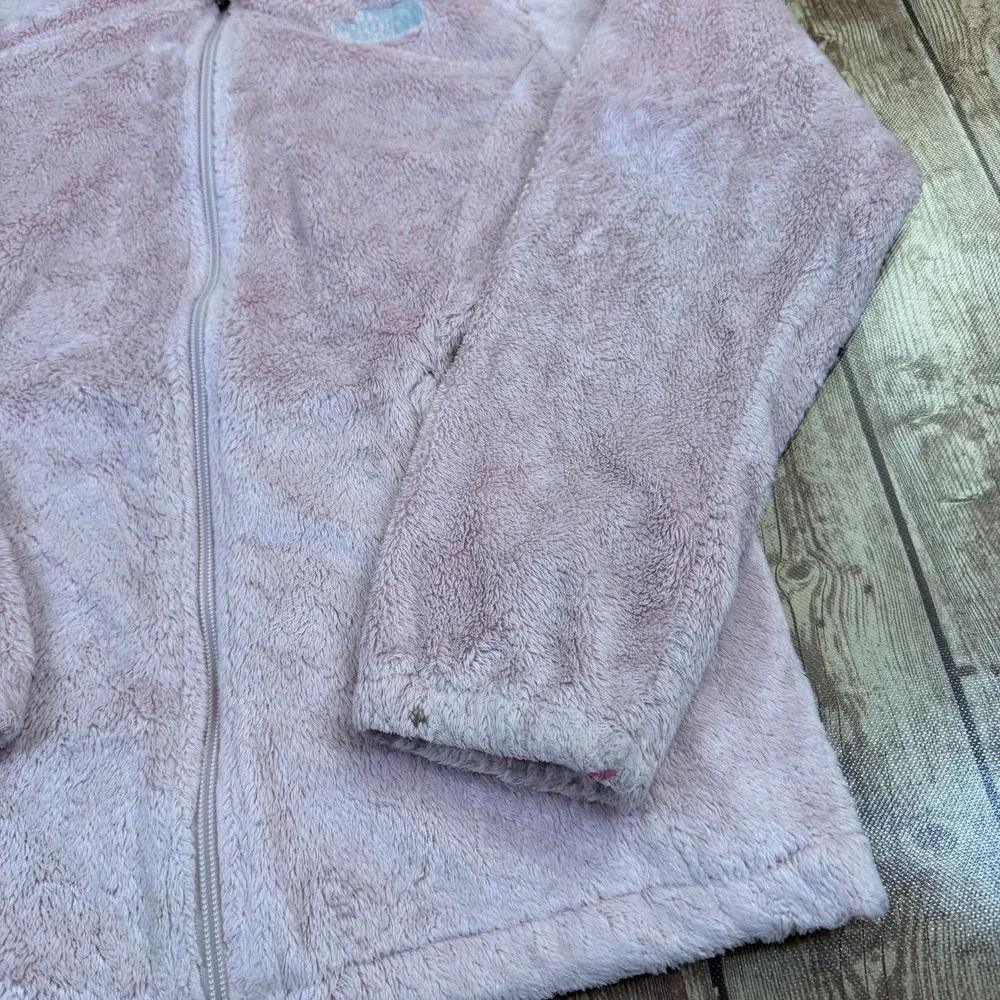 The North Face Osito Fleece Jacket Girls Large Pink Full Zip Fuzzy Soft
